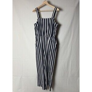 J Crew Women’s Jumpsuit Size 6 100% Cotton Wide Leg Square Neckline Pockets